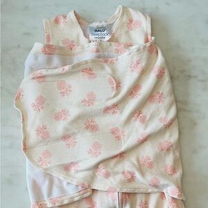 Halo SleepSack Swaddle with Pink Floral Design 3-6 months - Like new